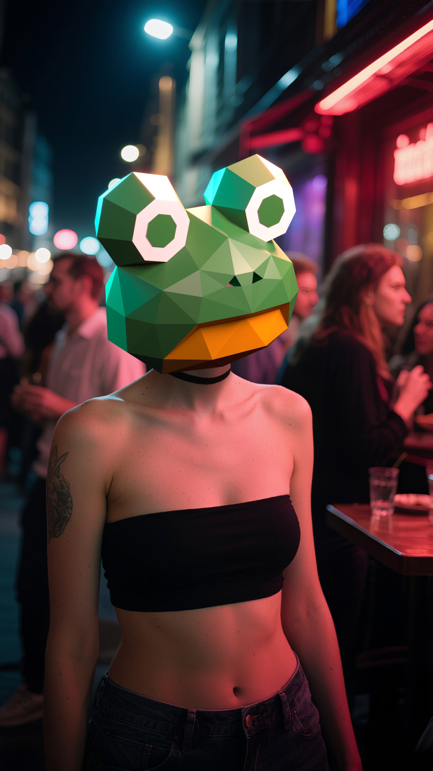 DIY Animal Frog Paper Masks for Costume Halloween Christmas Party Supplies Cosplay Holiday
