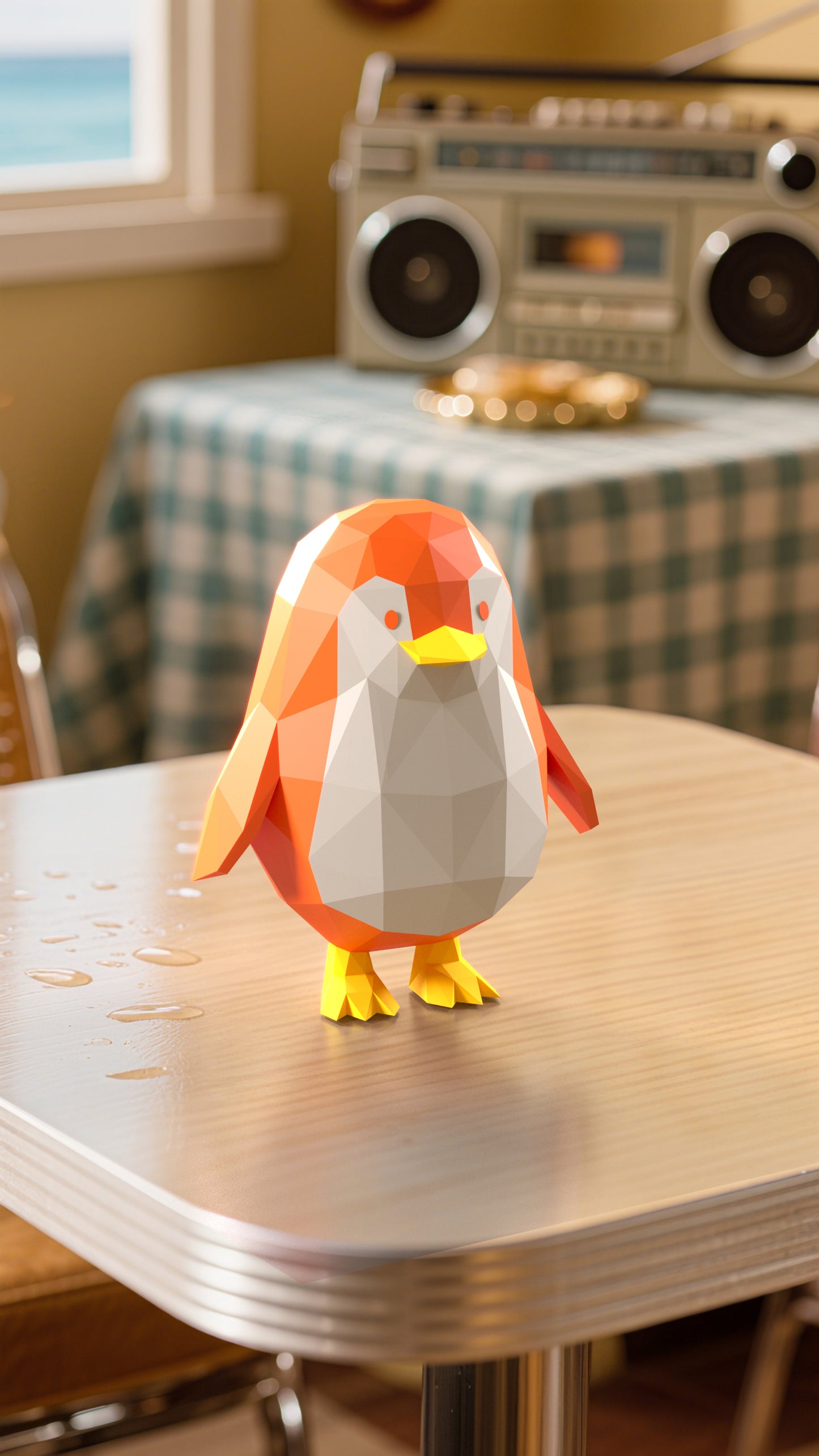 DIY 3D Paper Animal Penguin Model Kit - Handcrafted Home & Table Decor, Creative Craft Project, Party Supplies & Gift for Kids and Adults