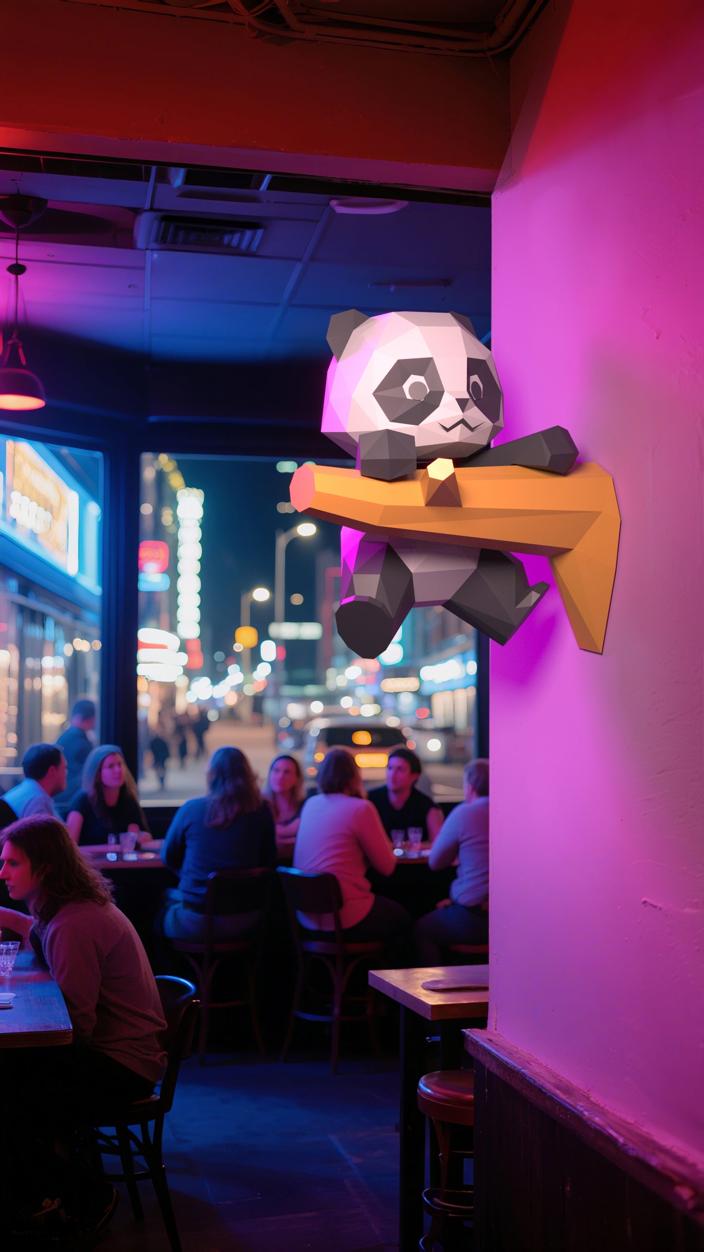 DIY 3D Paper Animal Panda Model Kit - Handcrafted Home & Table Wall Art Decor, Creative Craft Project, Party Supplies & Gift for Kids and Adults