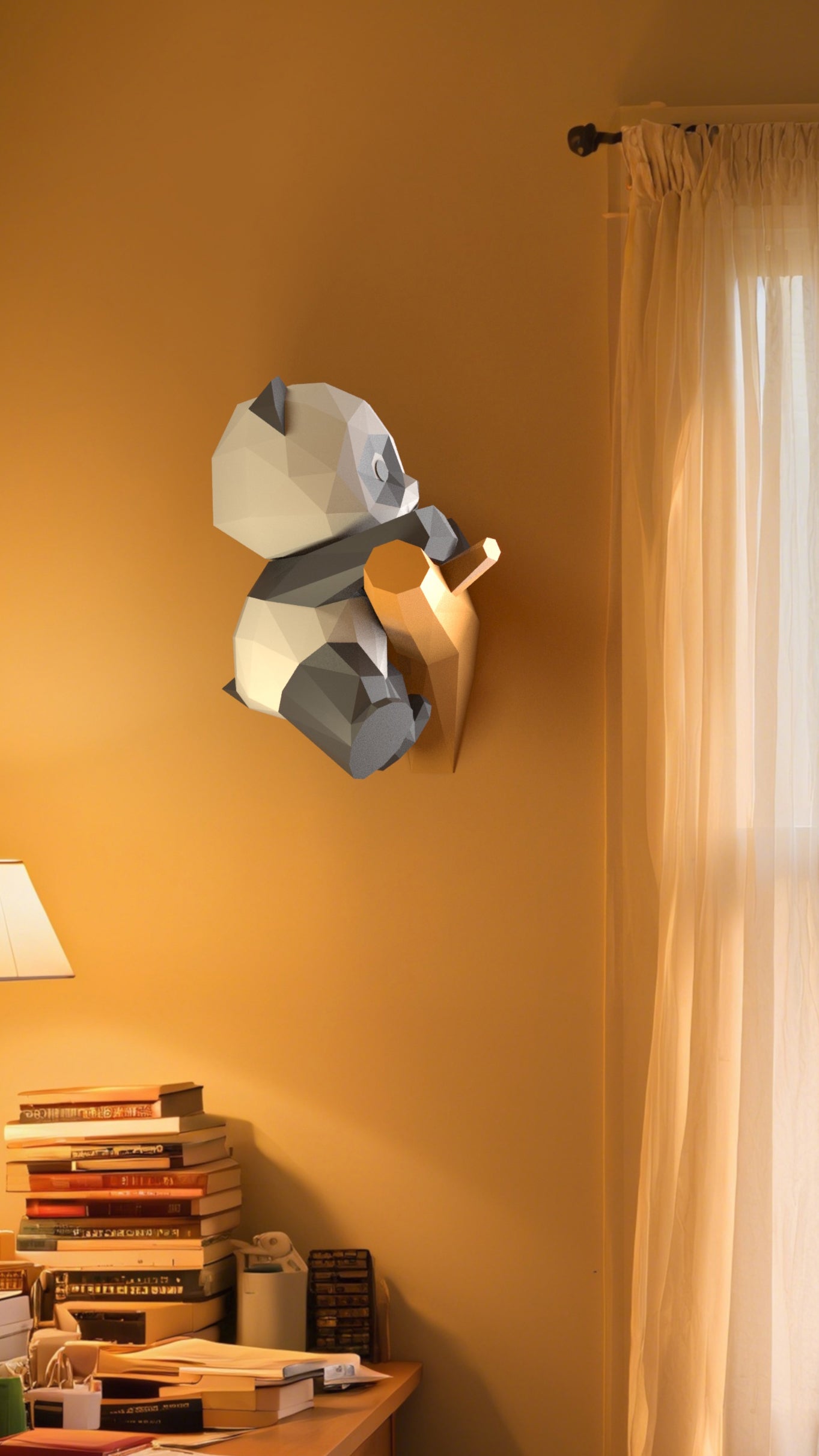 DIY 3D Paper Animal Panda Model Kit - Handcrafted Home & Table Wall Art Decor, Creative Craft Project, Party Supplies & Gift for Kids and Adults