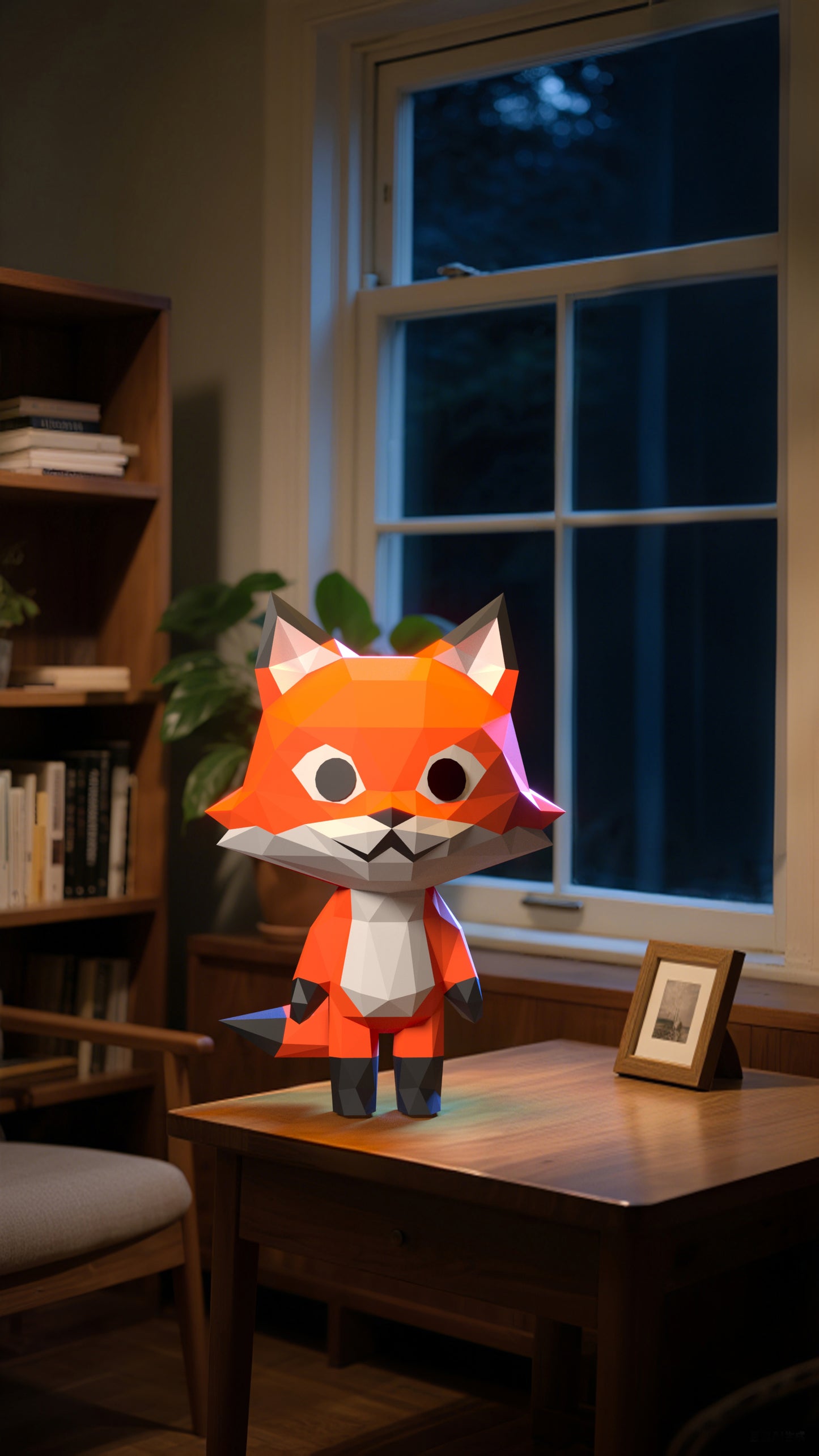 DIY 3D Paper Animal Fox Model Kit - Handcrafted Home & Table Decor, Creative Craft Project, Party Supplies & Gift for Kids and Adults