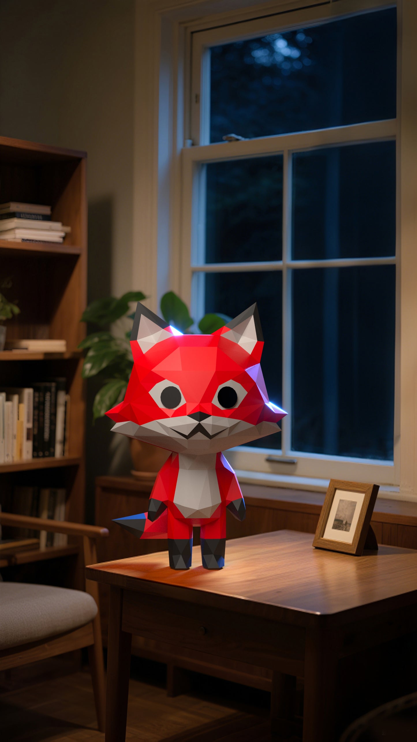 DIY 3D Paper Animal Fox Model Kit - Handcrafted Home & Table Decor, Creative Craft Project, Party Supplies & Gift for Kids and Adults
