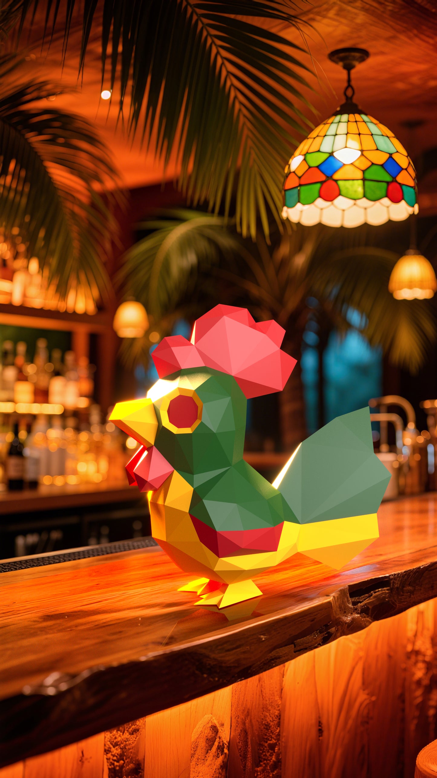 DIY 3D Paper Animal Chicken Model Kit - Handcrafted Home & Table Decor, Creative Craft Project, Party Supplies & Gift for Kids and Adults