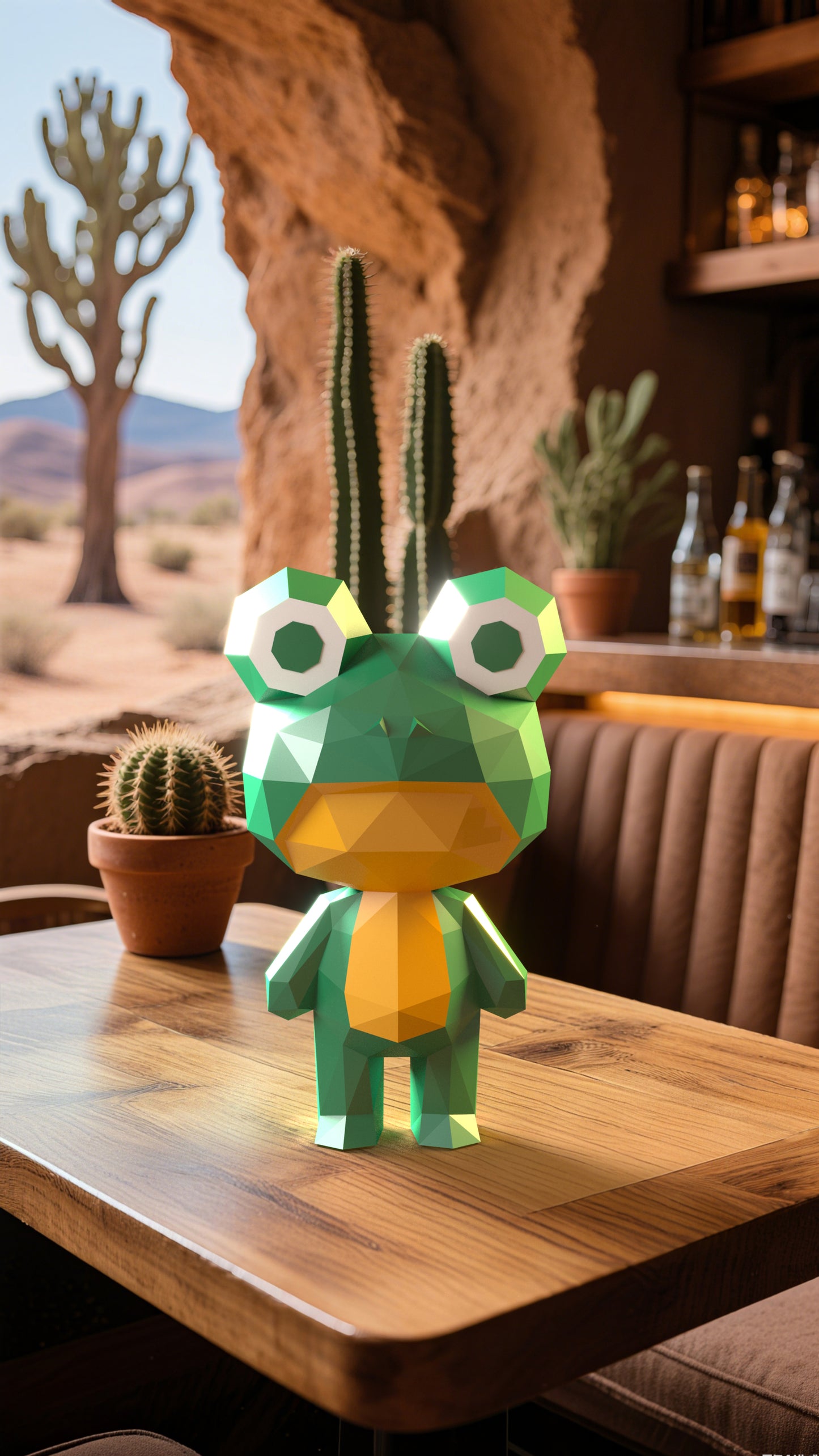 DIY 3D Paper Animal Frog Model Kit - Handcrafted Home & Table Decor, Creative Craft Project, Party Supplies & Gift for Kids and Adults