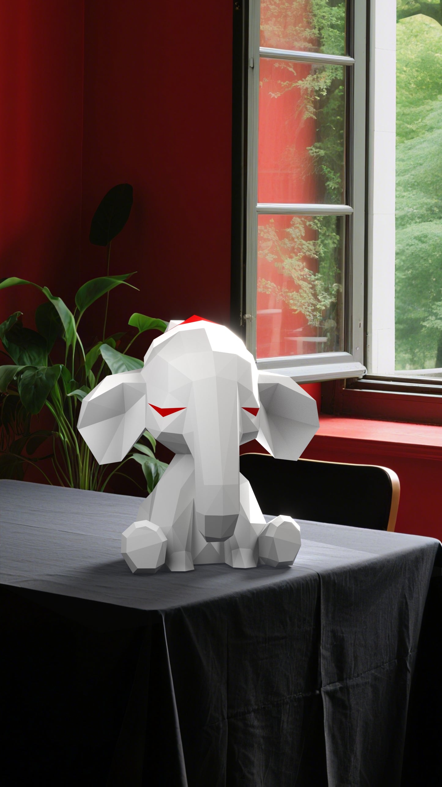DIY Animal Elephant with Hat Paper Masks for Costume Halloween Christmas Party Supplies Cosplay Holiday
