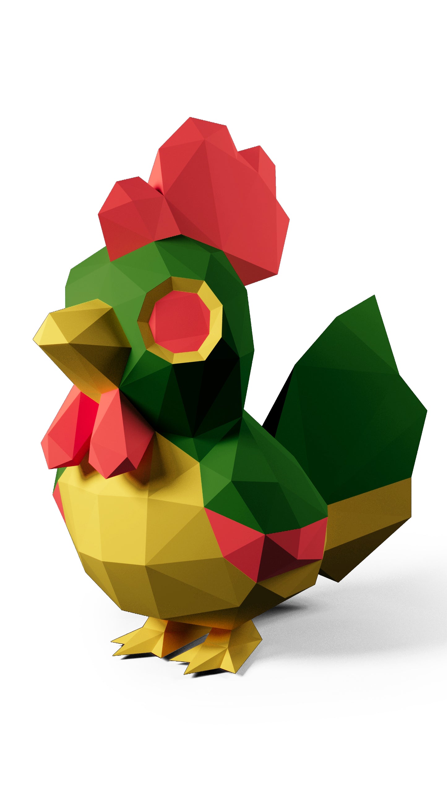DIY 3D Paper Animal Chicken Model Kit - Handcrafted Home & Table Decor, Creative Craft Project, Party Supplies & Gift for Kids and Adults