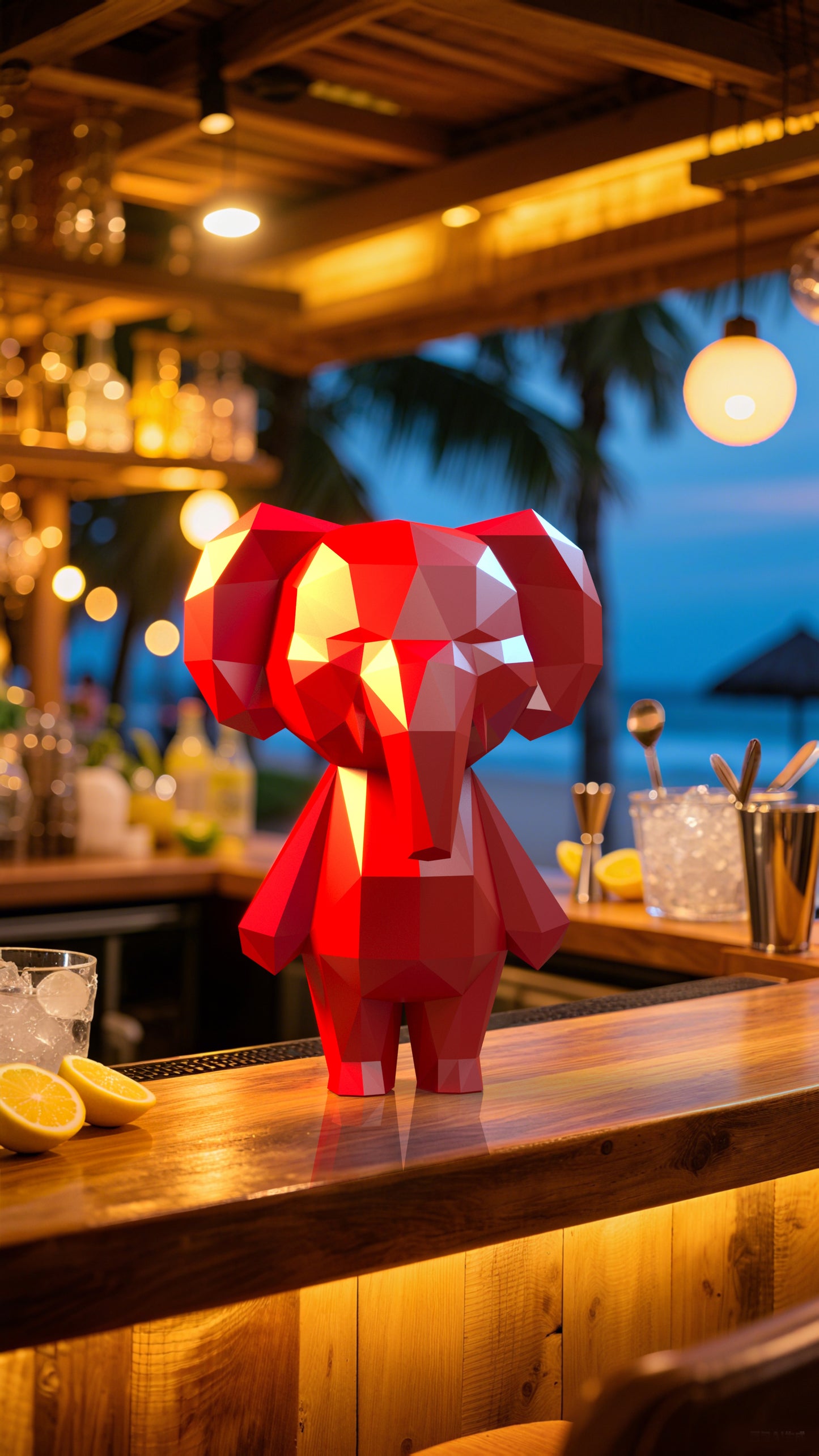 DIY Animal Elephant Sitting Paper Models Home Decor for Costume Halloween Christmas Party Supplies Cosplay Holiday