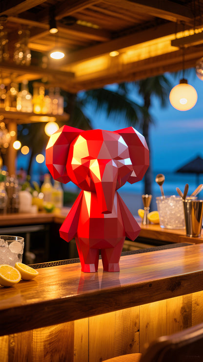 DIY Animal Elephant Sitting Paper Models Home Decor for Costume Halloween Christmas Party Supplies Cosplay Holiday