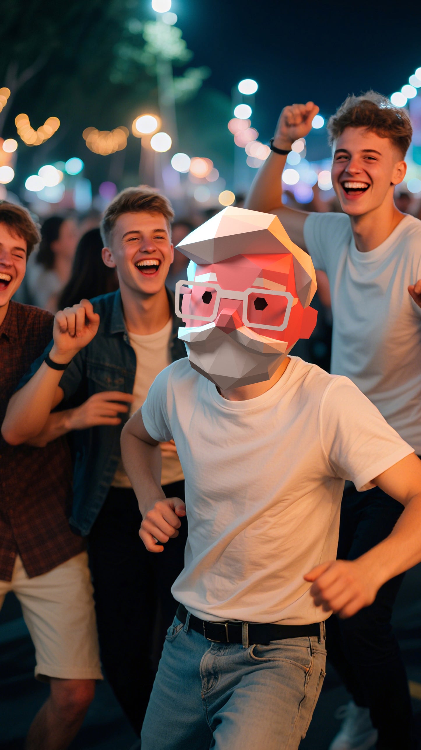DIY Grandpa Old Men Paper Masks for Costume Halloween Christmas Party Supplies Cosplay Holiday