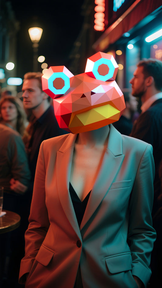 DIY Animal Frog Paper Masks for Costume Halloween Christmas Party Supplies Cosplay Holiday