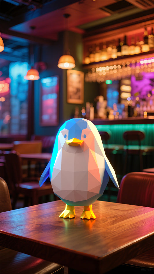 DIY 3D Paper Animal Penguin Model Kit - Handcrafted Home & Table Decor, Creative Craft Project, Party Supplies & Gift for Kids and Adults