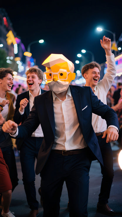DIY Grandpa Old Men Paper Masks for Costume Halloween Christmas Party Supplies Cosplay Holiday