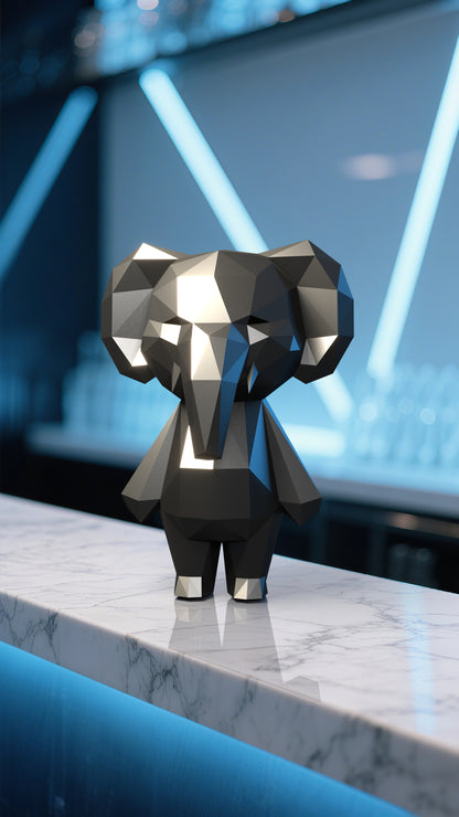 DIY Animal Elephant Sitting Paper Models Home Decor for Costume Halloween Christmas Party Supplies Cosplay Holiday