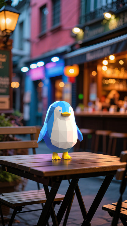 DIY 3D Paper Animal Penguin Model Kit - Handcrafted Home & Table Decor, Creative Craft Project, Party Supplies & Gift for Kids and Adults