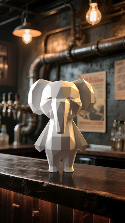 DIY Animal Elephant Sitting Paper Models Home Decor for Costume Halloween Christmas Party Supplies Cosplay Holiday
