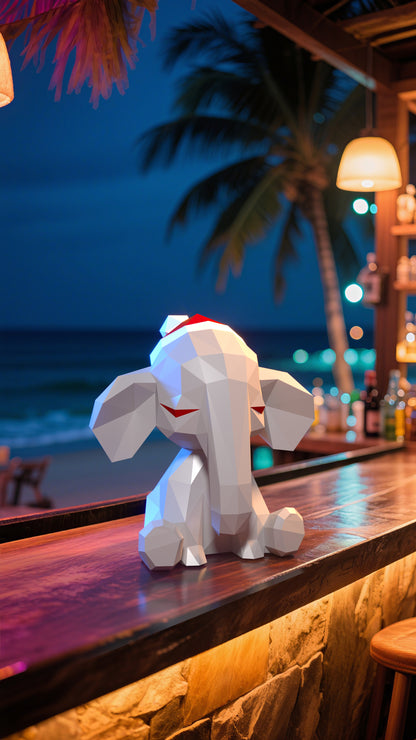 DIY Animal Elephant with Hat Paper Masks for Costume Halloween Christmas Party Supplies Cosplay Holiday