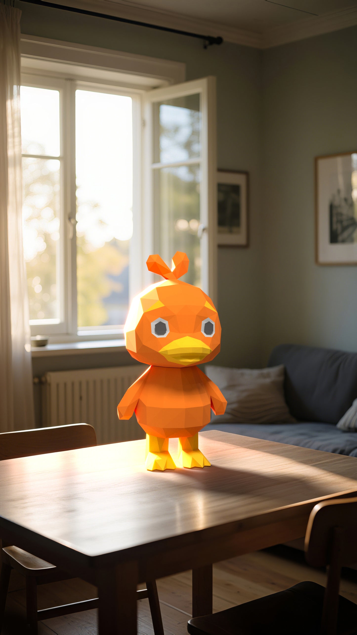 DIY 3D Paper Animal Duck Model Kit - Handcrafted Home & Table Decor, Creative Craft Project, Party Supplies & Gift for Kids and Adults