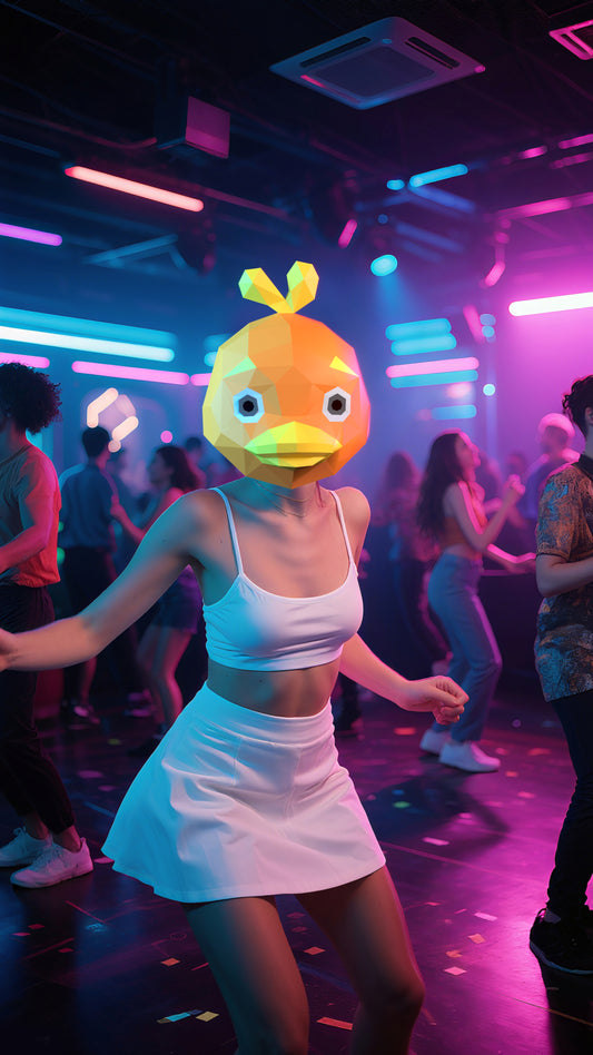 DIY Animal Duck with Hat Paper Masks for Costume Halloween Christmas Party Supplies Cosplay Holiday