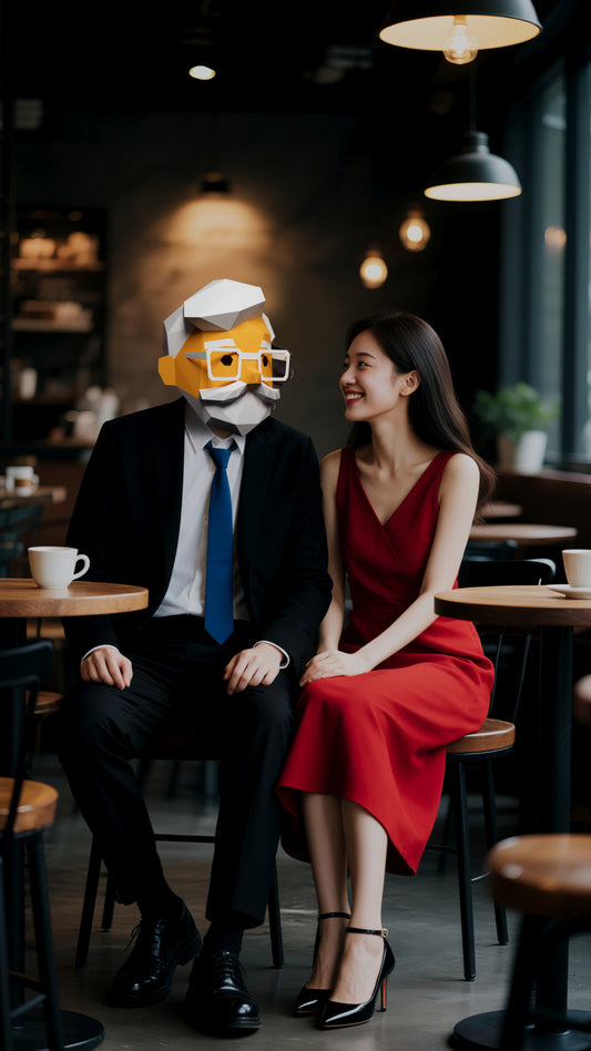 DIY Grandpa Old Men Paper Masks for Costume Halloween Christmas Party Supplies Cosplay Holiday