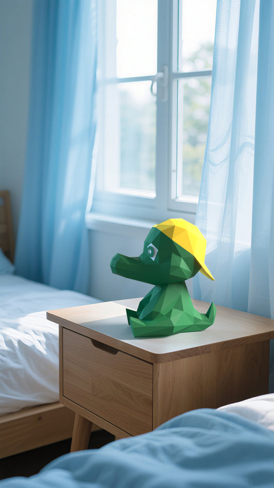 DIY Animal Crocodile with Hat Paper Models Home Decor for Costume Halloween Christmas Party Supplies Cosplay Holiday