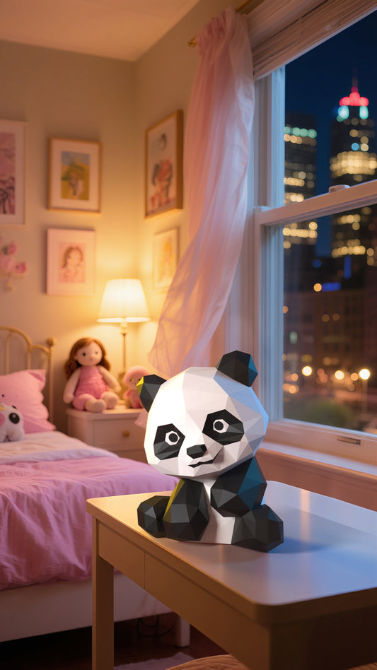 DIY 3D Paper Animal Panda Model Kit - Handcrafted Home & Table Decor, Creative Craft Project, Party Supplies & Gift for Kids and Adults