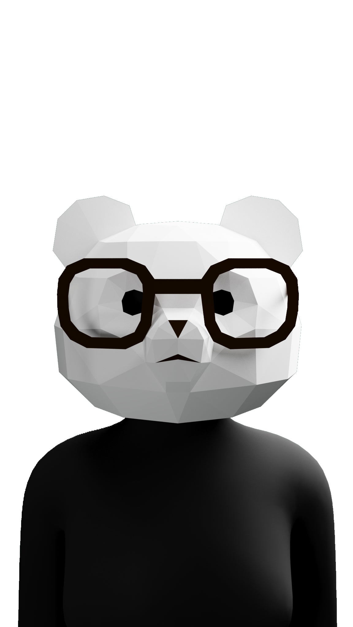 DIY Animal White Bear Paper Masks for Costume Halloween Christmas Party Supplies Cosplay Holiday