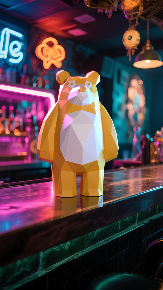 DIY 3D Paper Animal Bear Model Kit - Handcrafted Home & Table Decor, Creative Craft Project, Party Supplies & Gift for Kids and Adults (Copy)