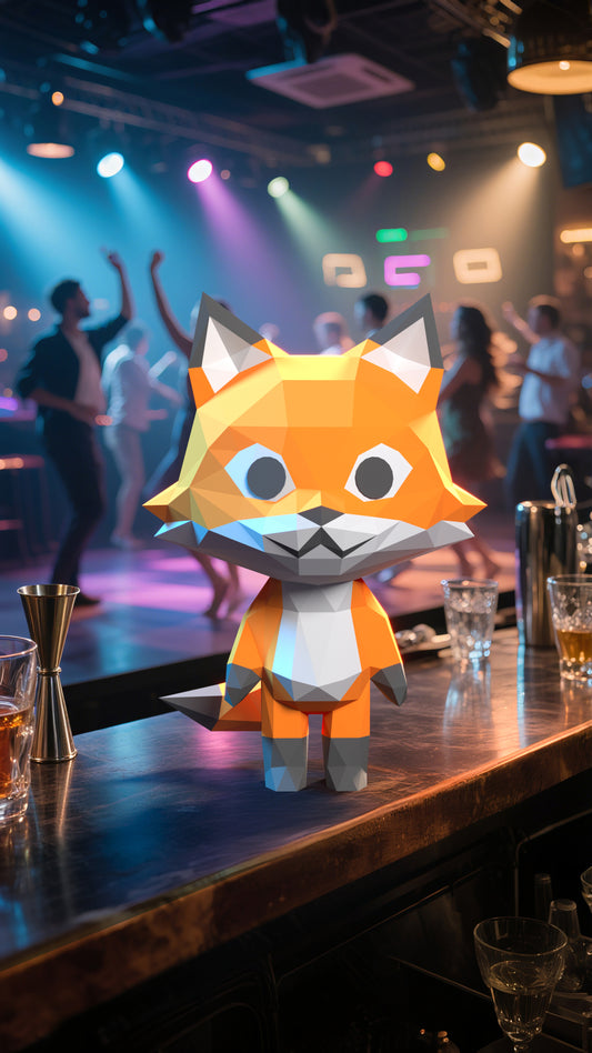 DIY 3D Paper Animal Fox Model Kit - Handcrafted Home & Table Decor, Creative Craft Project, Party Supplies & Gift for Kids and Adults