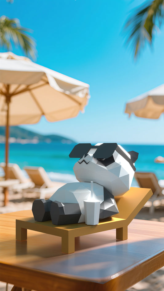 DIY 3D Paper Animal Sleeping Panda Model Kit - Handcrafted Home & Table Wall Art Decor, Creative Craft Project, Party Supplies & Gift for Kids and Adults