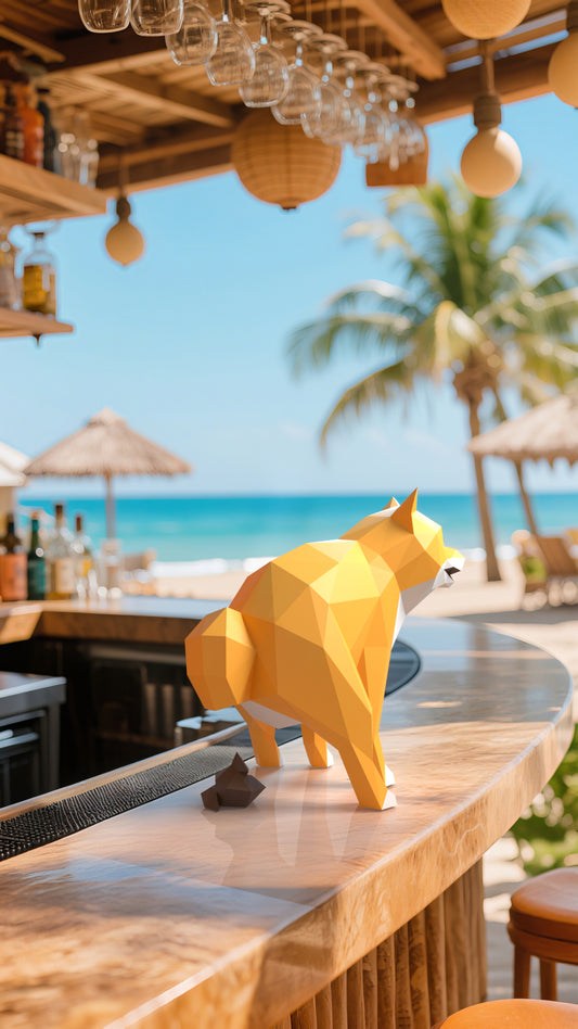 DIY 3D Paper Animal Shiba Inu Model Kit - Handcrafted Home & Table Wall Art Decor, Creative Craft Project, Party Supplies & Gift for Kids and Adults