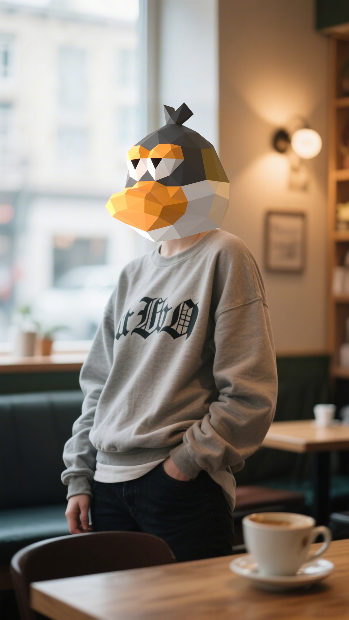 DIY Animal Duck Paper Masks for Costume Halloween Christmas Party Supplies Cosplay Holiday
