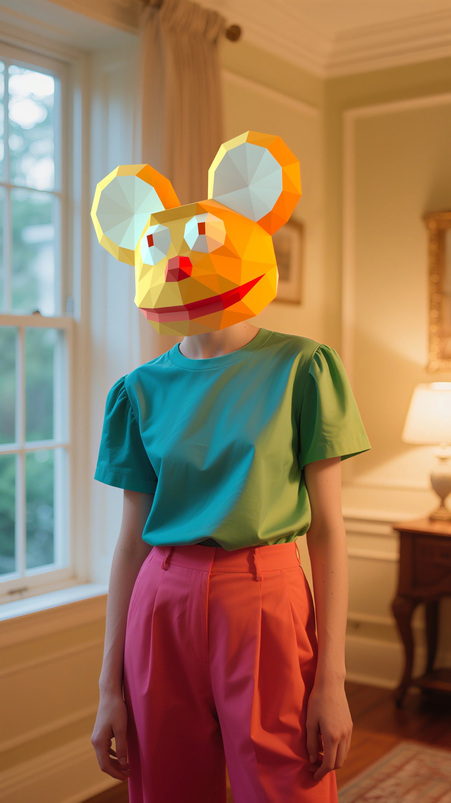 DIY Animal Rat Paper Masks for Costume Halloween Christmas Party Supplies Cosplay Holiday