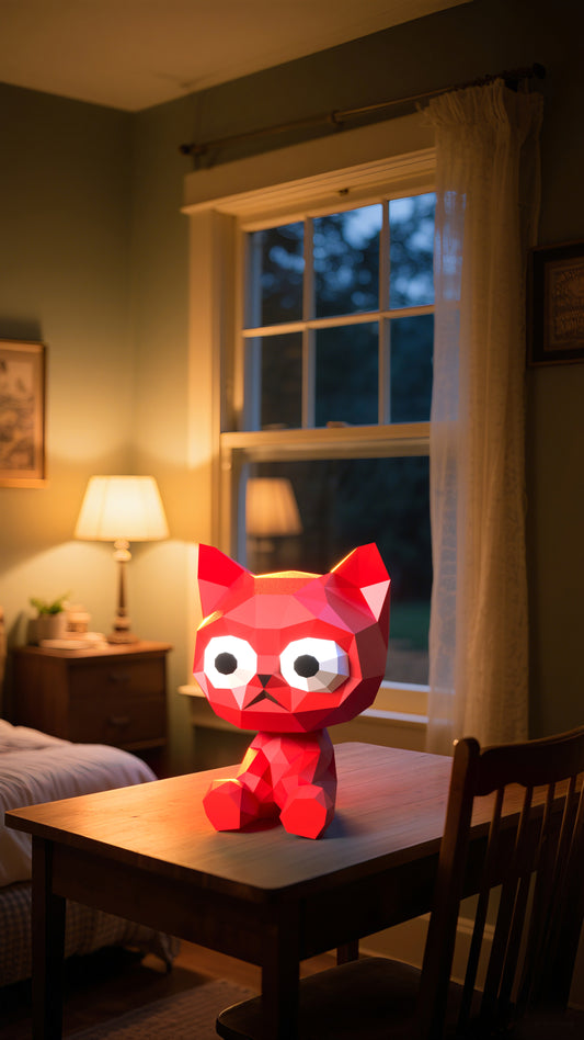 DIY 3D Paper Animal Cat Kitten Model Kit - Handcrafted Home & Table Decor, Creative Craft Project, Party Supplies & Gift for Kids and Adults (Copy)