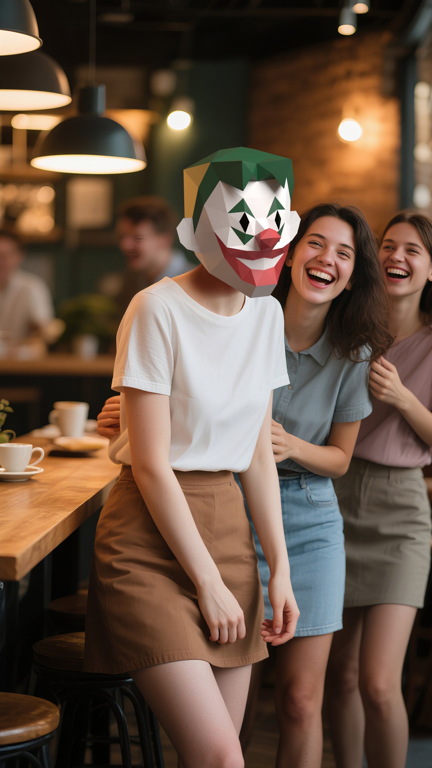 DIY Animal Joker Clown  Paper Masks for Costume Halloween Christmas Party Supplies Cosplay Holiday