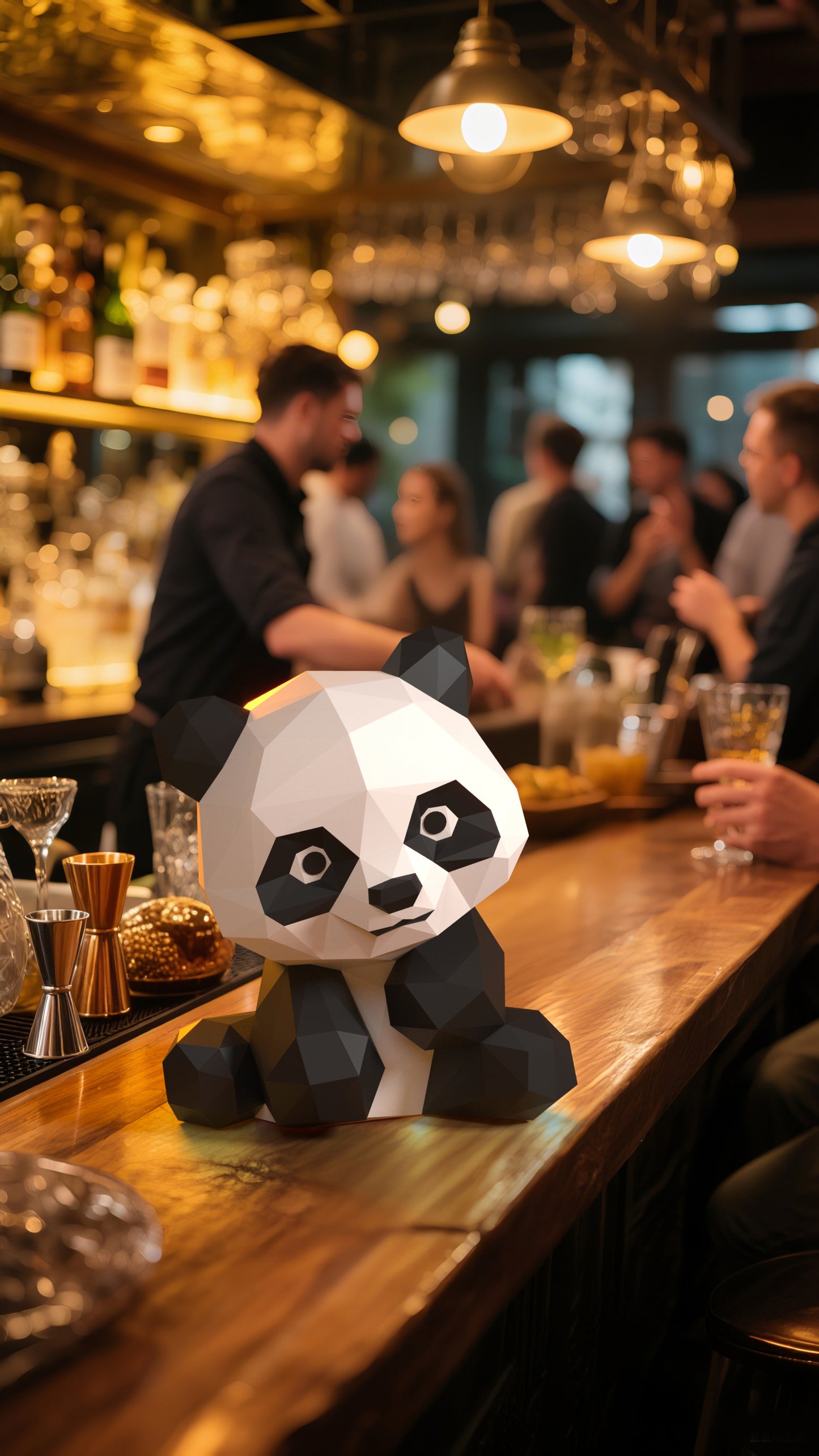 DIY 3D Paper Animal Panda Model Kit - Handcrafted Home & Table Decor, Creative Craft Project, Party Supplies & Gift for Kids and Adults