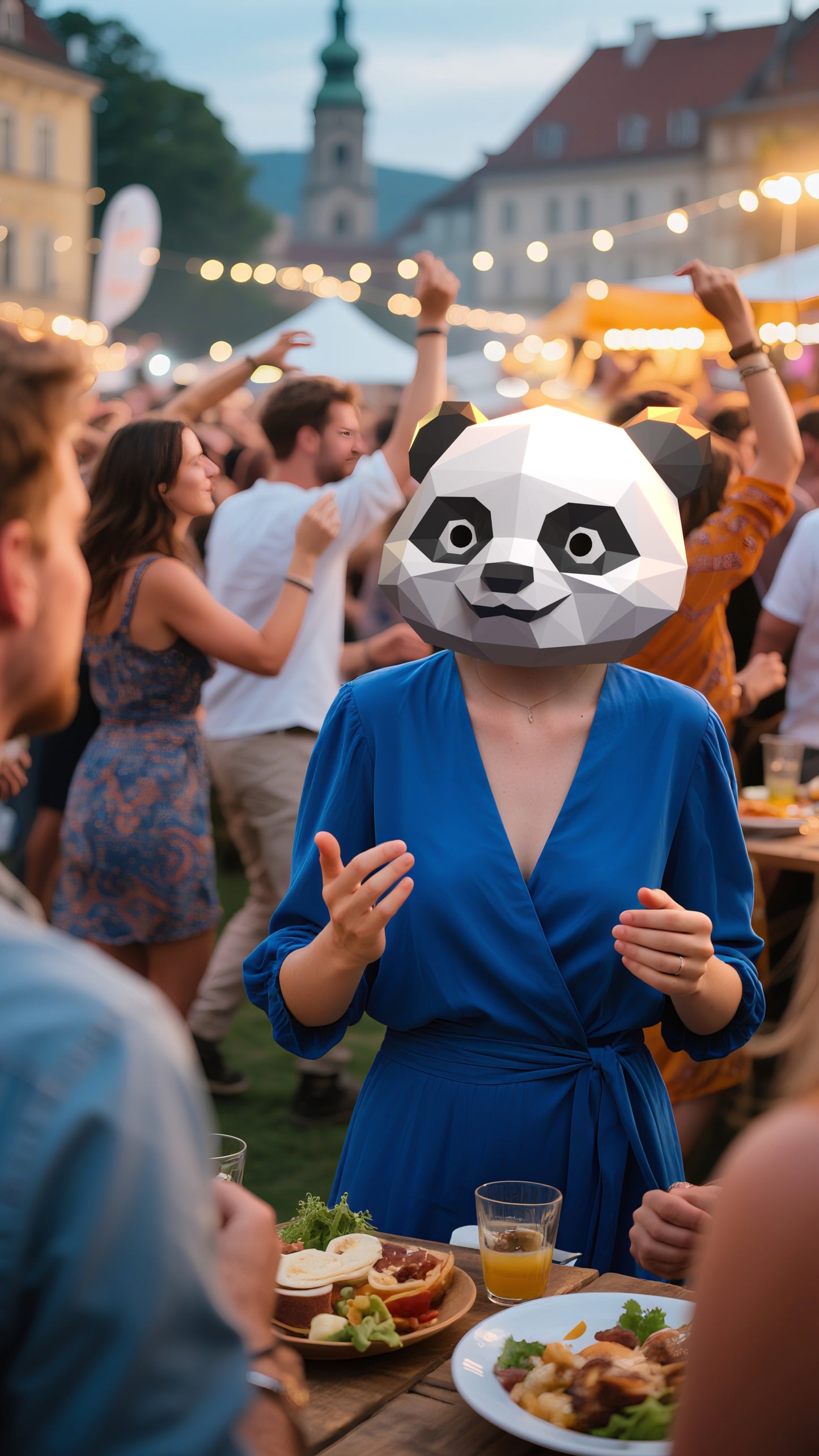 DIY Animal Panda Paper Masks for Costume Halloween Christmas Party Supplies Cosplay Holiday