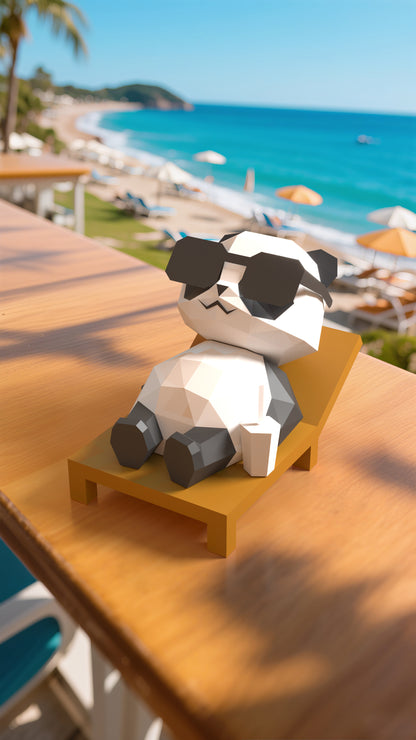 DIY 3D Paper Animal Sleeping Panda Model Kit - Handcrafted Home & Table Wall Art Decor, Creative Craft Project, Party Supplies & Gift for Kids and Adults