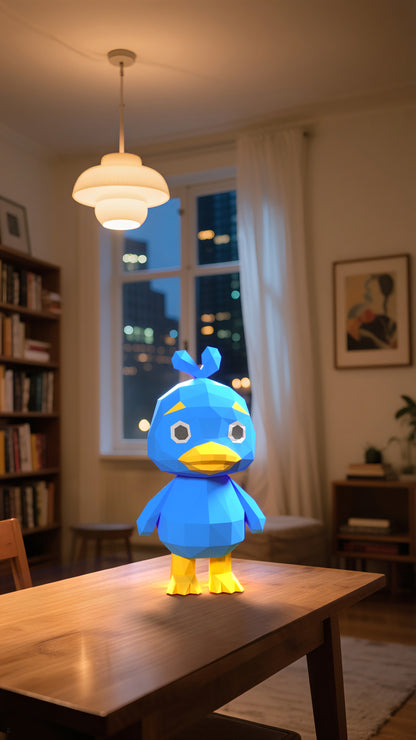 DIY 3D Paper Animal Duck Model Kit - Handcrafted Home & Table Decor, Creative Craft Project, Party Supplies & Gift for Kids and Adults