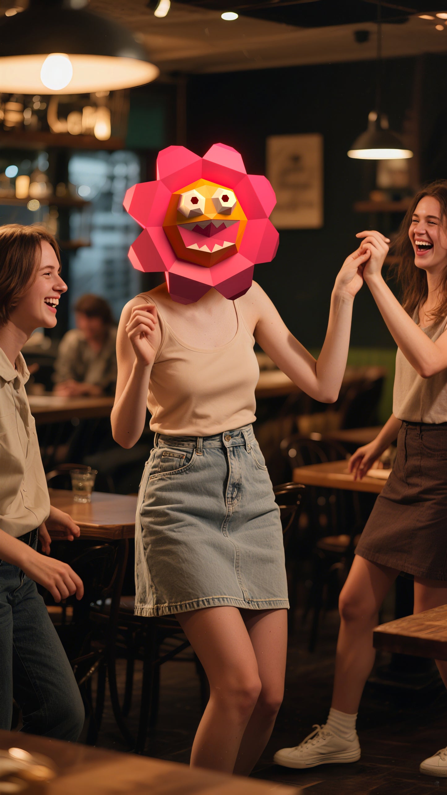 DIY Animal Corpse Flower Paper Masks for Costume Halloween Christmas Party Supplies Cosplay Holiday