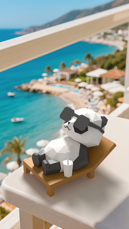 DIY 3D Paper Animal Sleeping Panda Model Kit - Handcrafted Home & Table Wall Art Decor, Creative Craft Project, Party Supplies & Gift for Kids and Adults