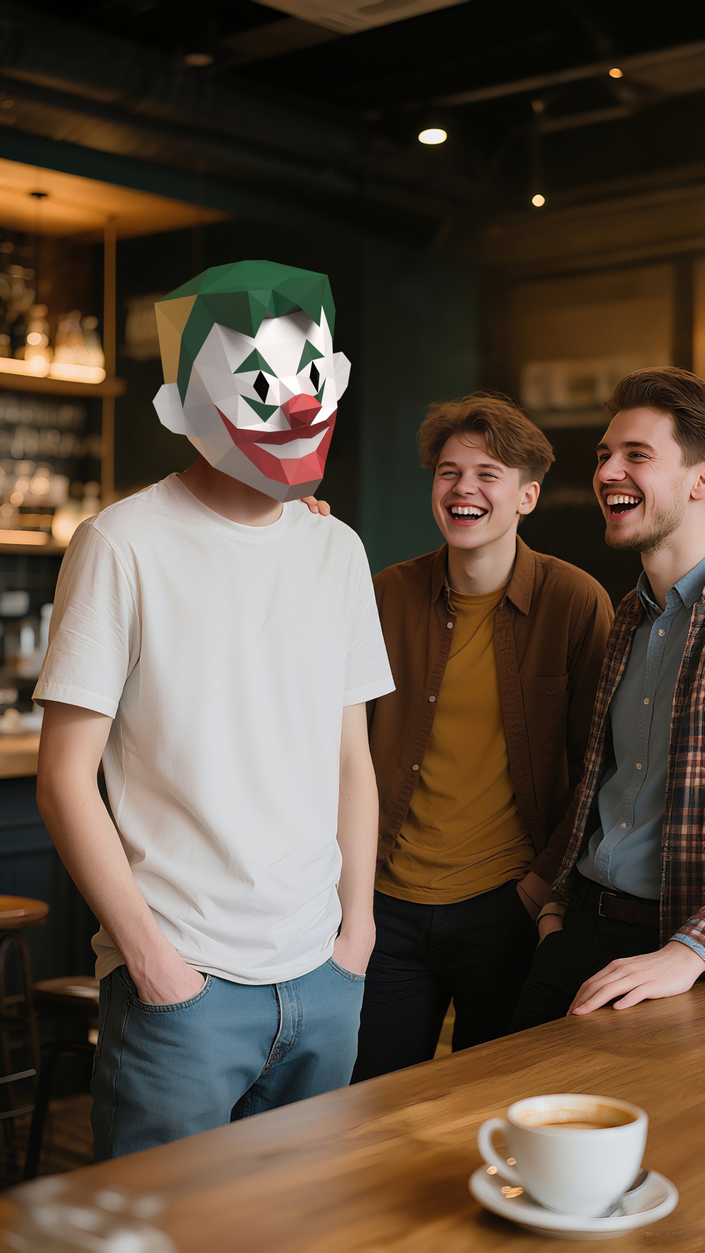 DIY Animal Joker Clown  Paper Masks for Costume Halloween Christmas Party Supplies Cosplay Holiday