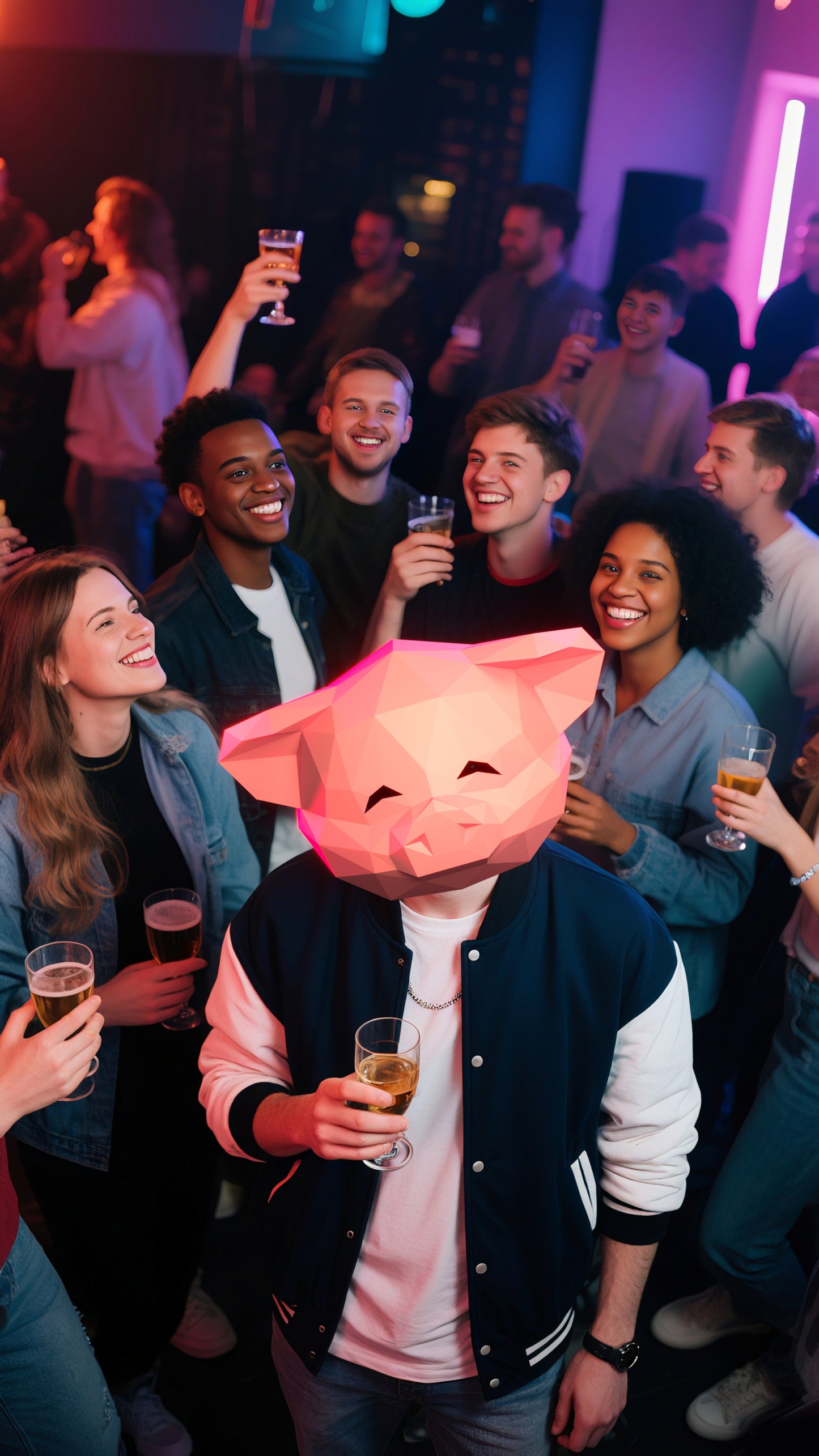 DIY Animal Pig Horse Paper Masks for Costume Halloween Christmas Party Supplies Cosplay Holiday