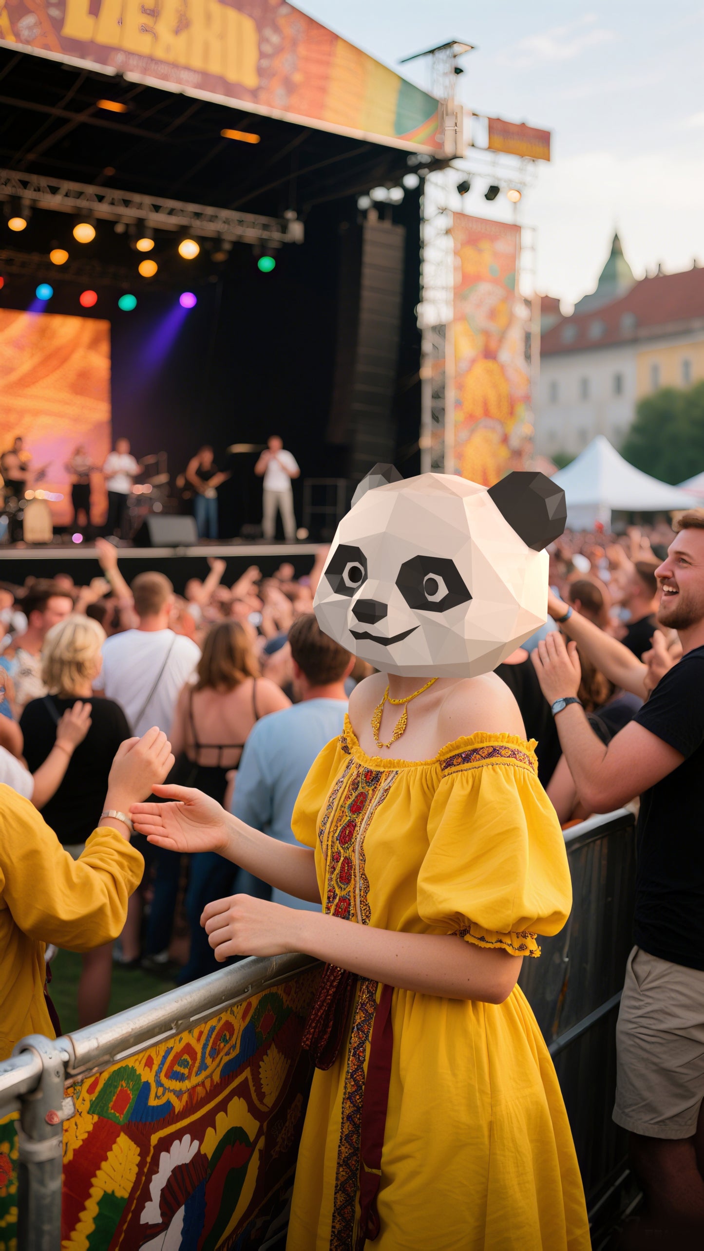 DIY Animal Panda Paper Masks for Costume Halloween Christmas Party Supplies Cosplay Holiday