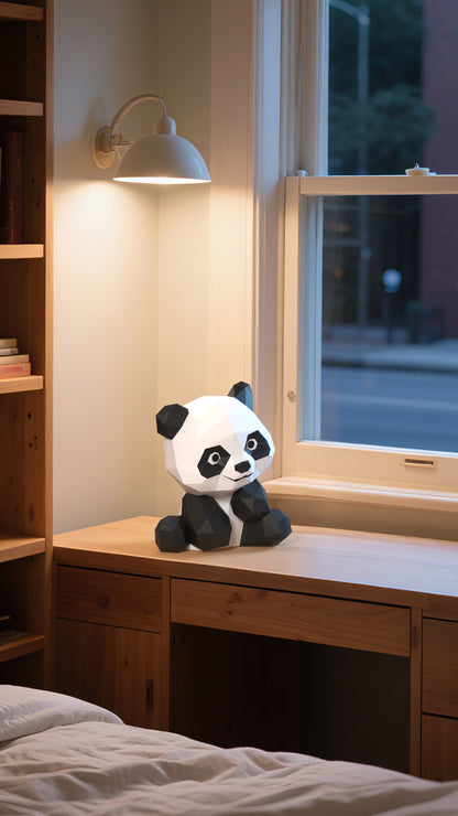 DIY 3D Paper Animal Panda Model Kit - Handcrafted Home & Table Decor, Creative Craft Project, Party Supplies & Gift for Kids and Adults