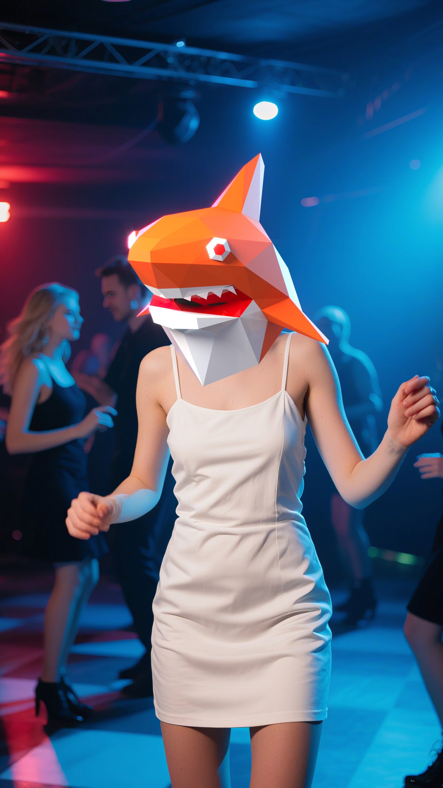DIY Animal Shark Paper Masks for Costume Halloween Christmas Party Supplies Cosplay Holiday
