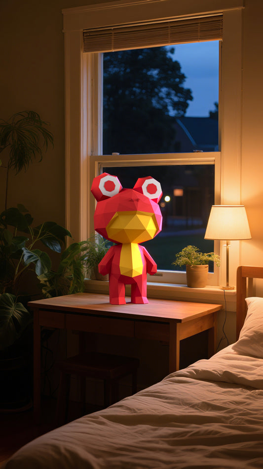 DIY 3D Paper Animal Frog Model Kit - Handcrafted Home & Table Decor, Creative Craft Project, Party Supplies & Gift for Kids and Adults