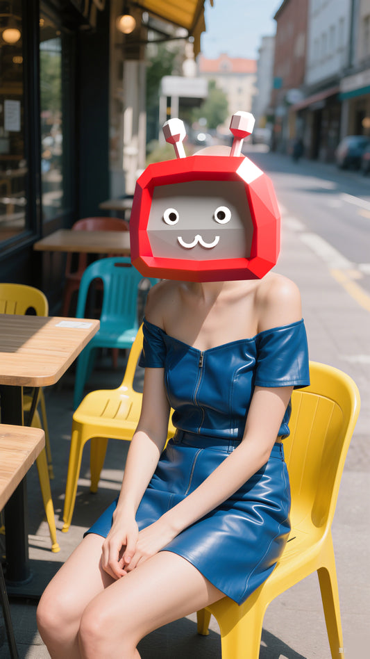 DIY Animal Robot Head with Hat Paper Masks for Costume Halloween Christmas Party Supplies Cosplay Holiday