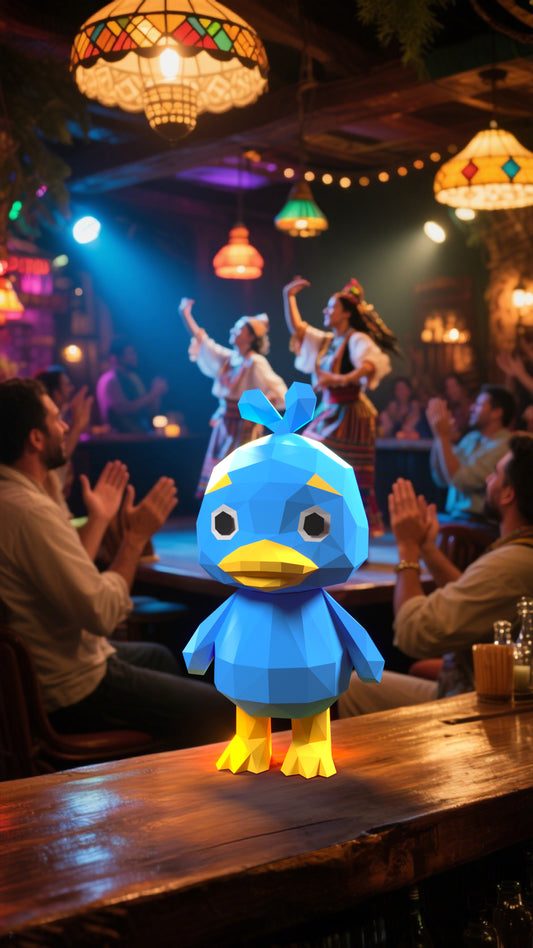 DIY 3D Paper Animal Duck Model Kit - Handcrafted Home & Table Decor, Creative Craft Project, Party Supplies & Gift for Kids and Adults
