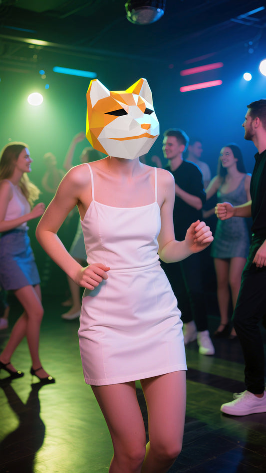 DIY Animal Fox Paper Masks for Costume Halloween Christmas Party Supplies Cosplay Holiday