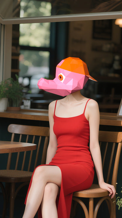 DIY Animal Crocodile Paper Masks for Costume Halloween Christmas Party Supplies Cosplay Holiday